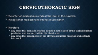 Stuart Sign Cervical Radiology day 3 mediastinal anatomy | PPT