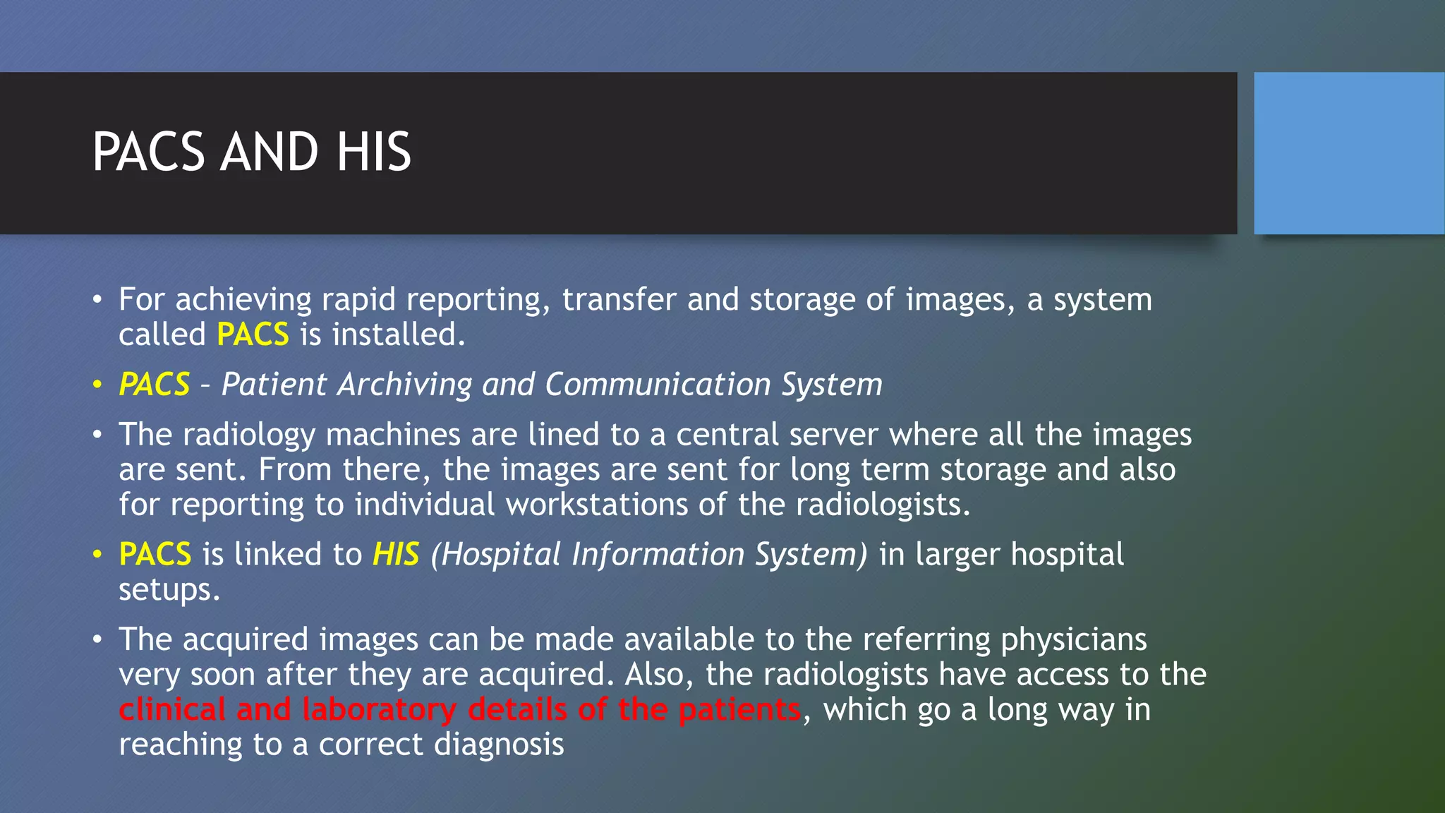 Radiology department planning | PPTX