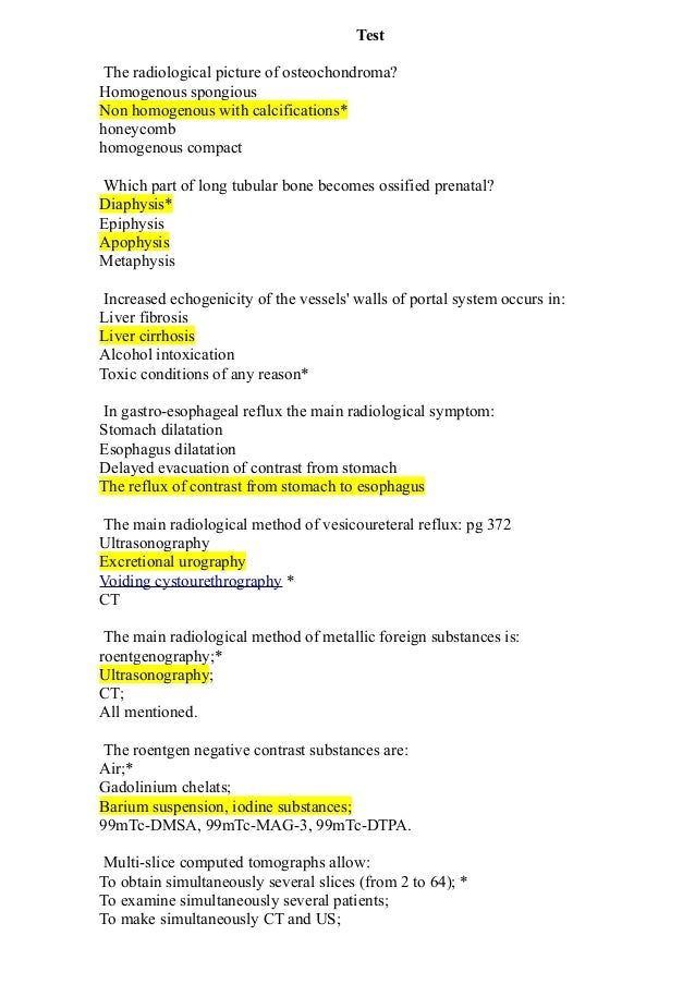 Radiology Mcqs Module 2