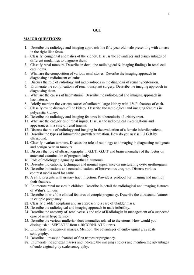 Radiology question bank