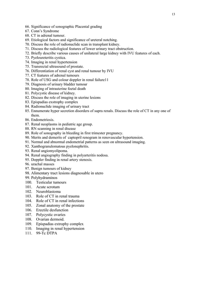 Radiology question bank