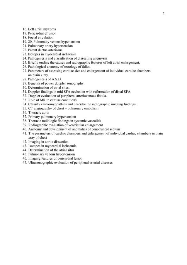 Radiology question bank