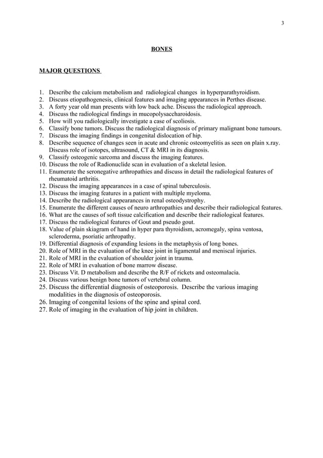 Radiology question bank