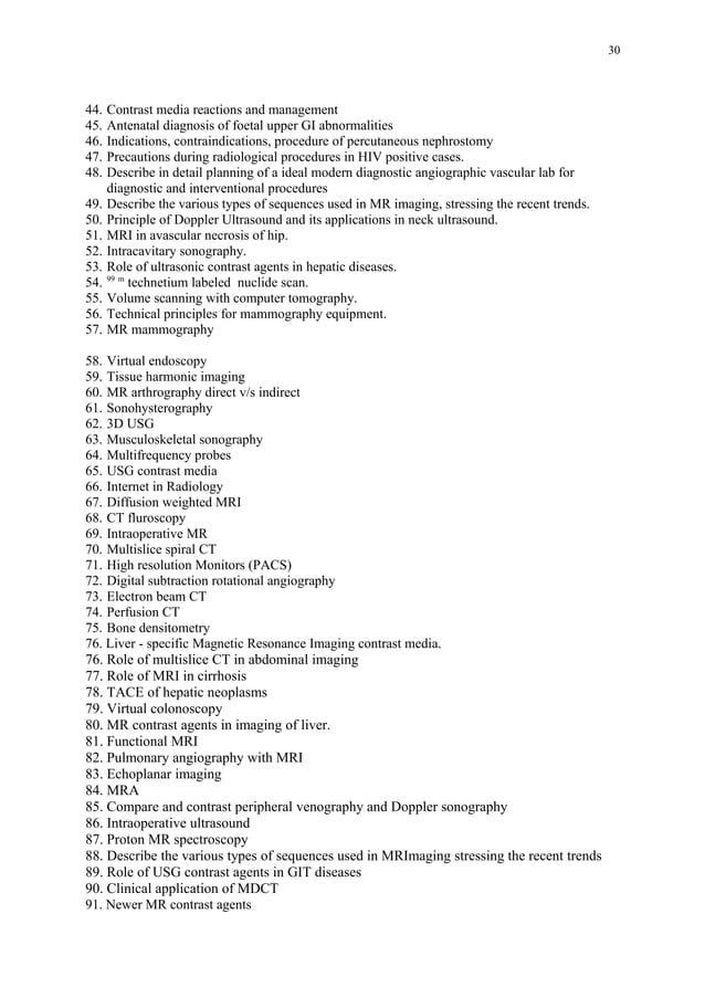 Radiology question bank