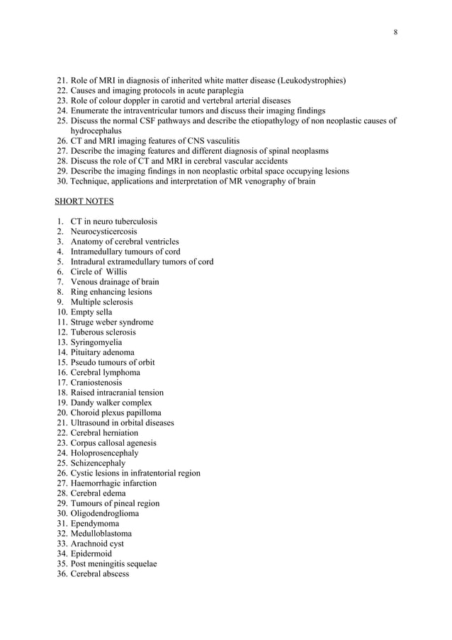 Radiology question bank