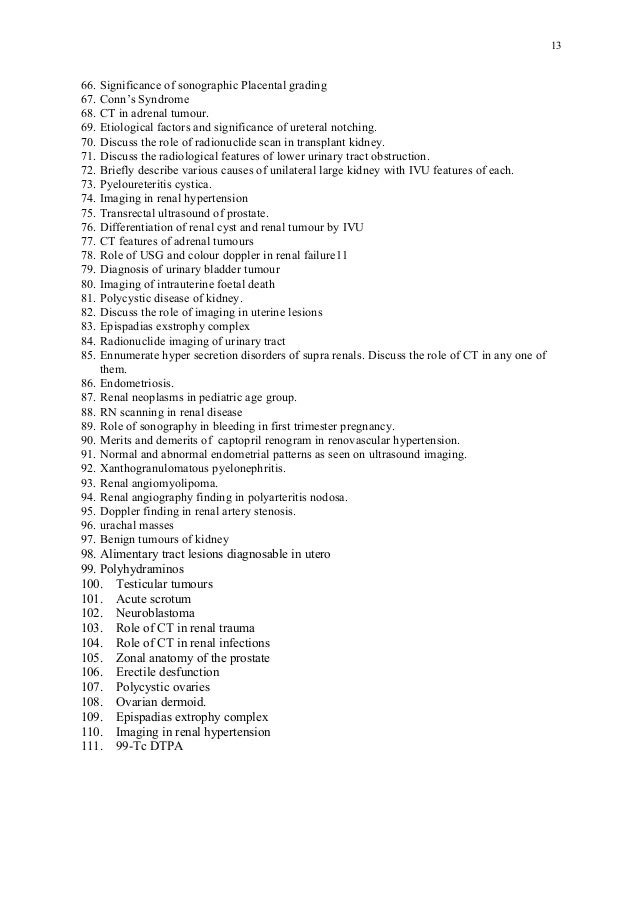 Radiology question bank