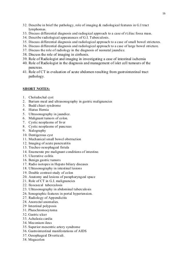 Radiology question bank