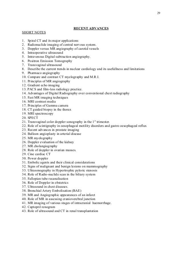 Radiology question bank