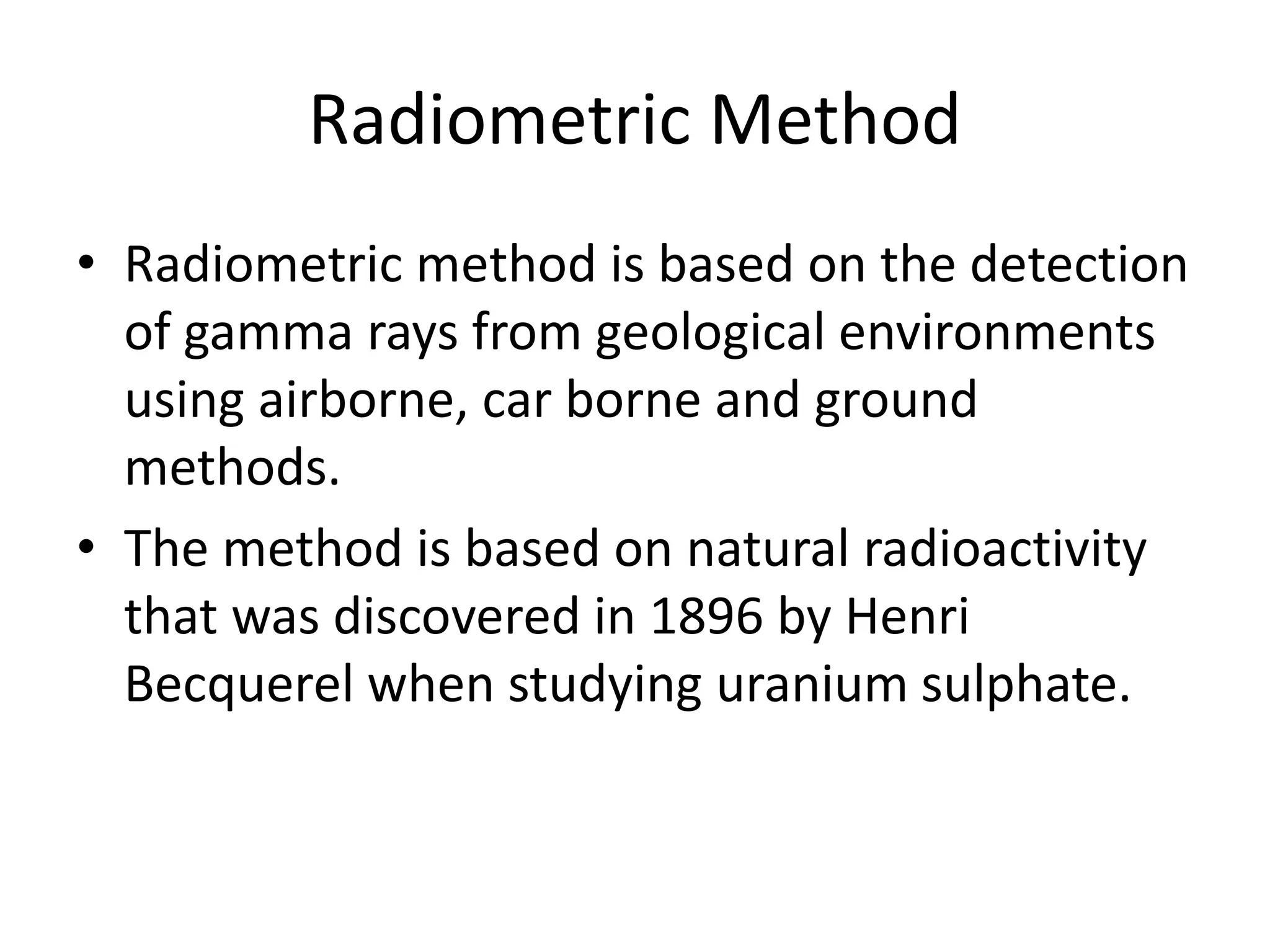 Radiometric Methods, isotops, Alpha and Beta Particles | PPTX