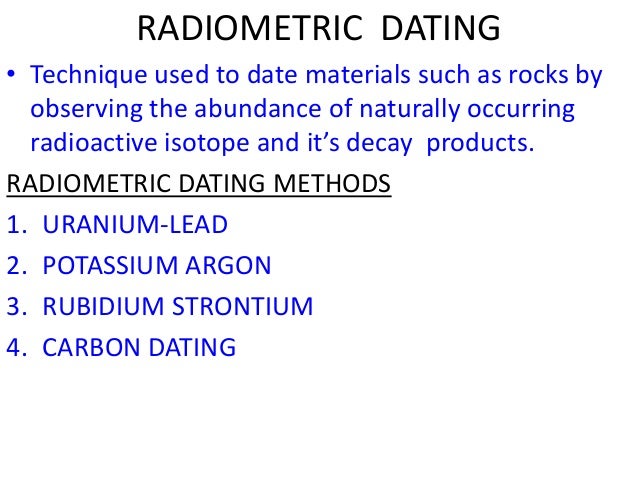 Rubidiums radiometrisk dating