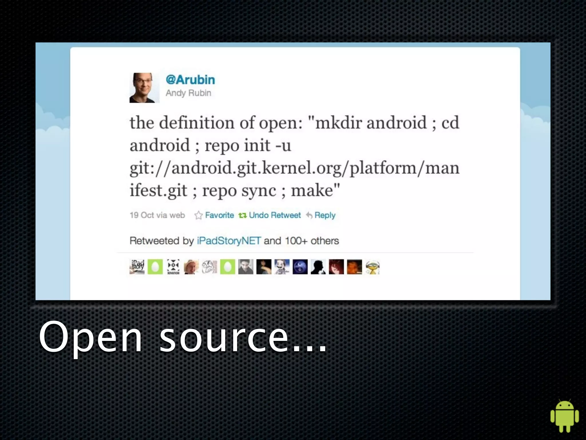 Open source...
 