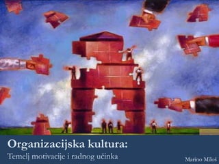 Organizacijska kultura:
Temelj motivacije i radnog učinka   Marino Miloš
 