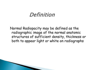Radiopacities of jaws | PPTX