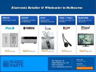 Electronic Retailer & Wholesaler in MelbourneElectronic Retailer & Wholesaler in Melbourne
 