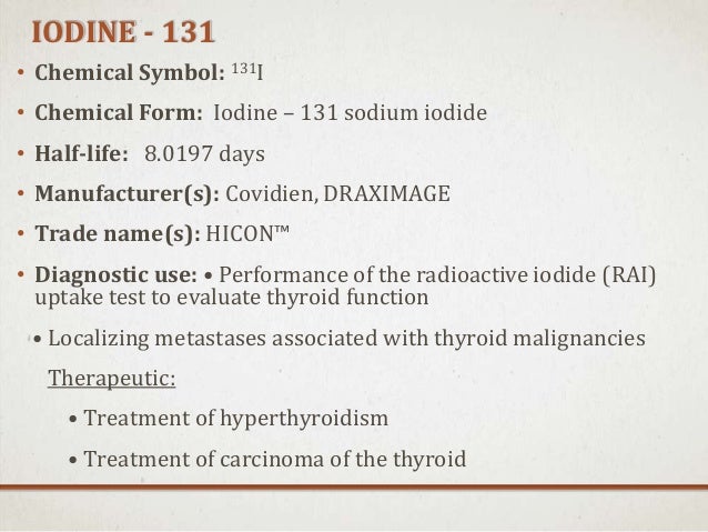 Image result for iodine 131 uses