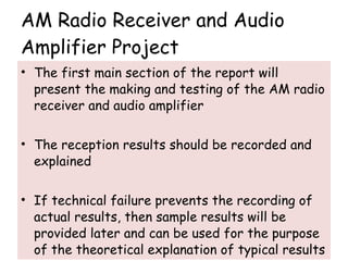 Radio project group report 2011 12 | PPT