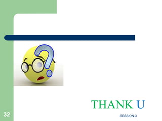 THANK U
SESSION-3
32
 