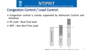 Congestion Control / Load Control:
 Congestion control is closely supported by Admission Control and
Handover
 RT Load – Real Time load
 NRT – Non Real Time Load
23
 