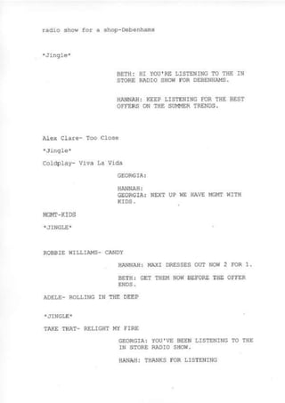 Radio script