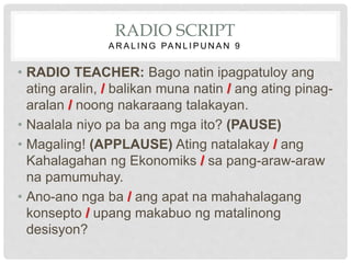 Ten Line Tagalog Script RADIO SCRIPT AP9 SESSION3.pptx