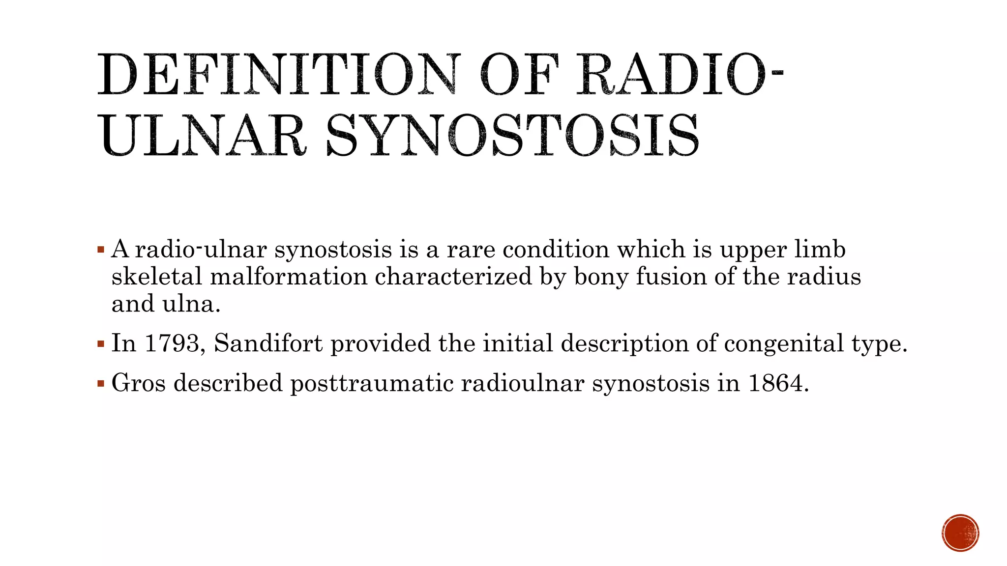 Radioulnar synostosis | PPTX