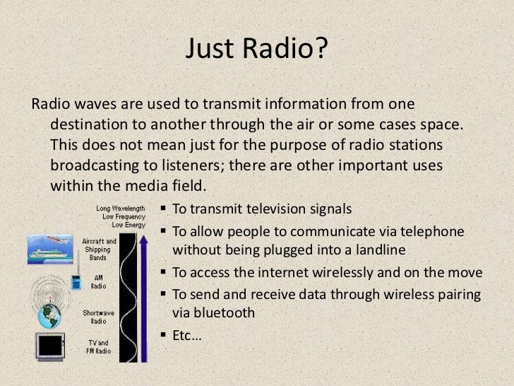 Radio waves used in media technology