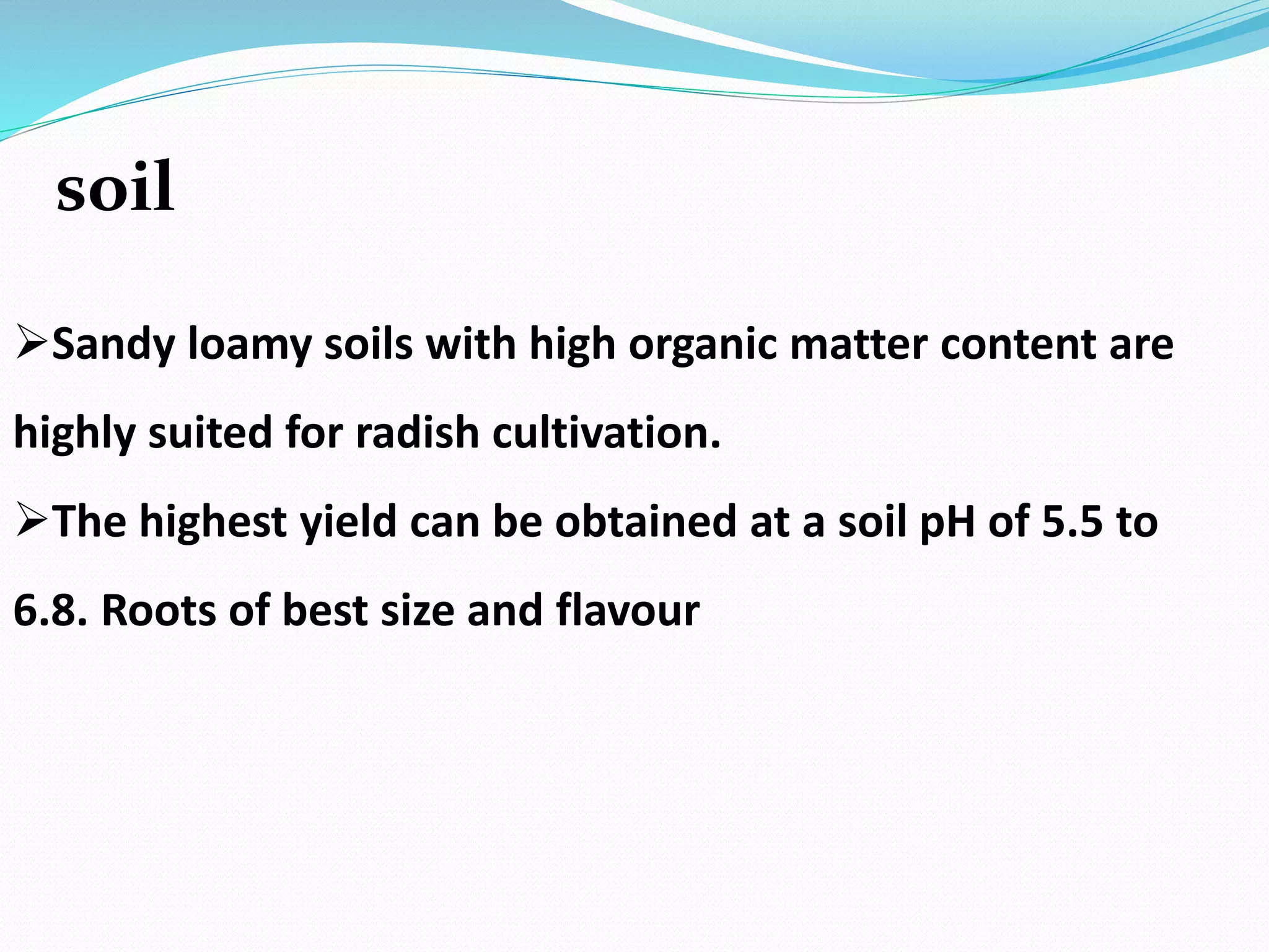 Radish Soil Ph Range 5.5 6.8