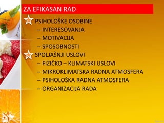 Rad i spoljasnji faktori | PPTX