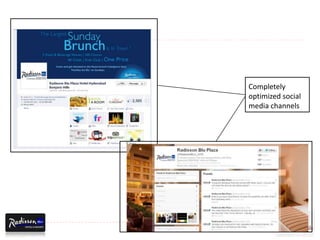Completely
optimized social
media channels
 