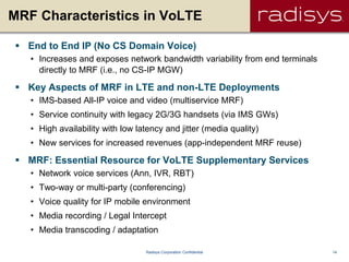 Leveraging IMS for VoLTE and RCS Services in LTE Networks Presented by ...