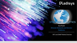 NFV and ONAP Market Overview
Sue Rudd
Director Networks and Service
Platforms
 