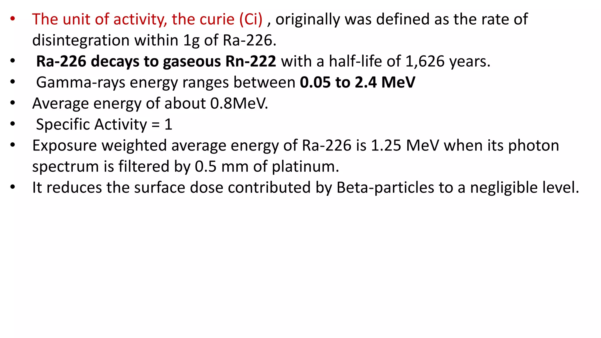 Radium and radium equivalent materials | PPTX