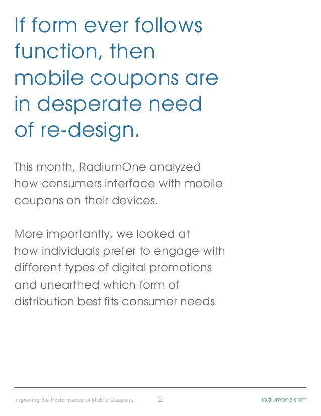 le coupon mobile aux us selon radiumone form function form coupon
