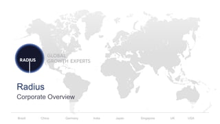 Brazil China Germany India Japan Singapore UK USA
Radius
Corporate Overview
 
