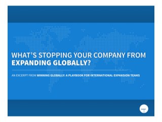 Winning Globally: A Playbook for International Expansion Teams