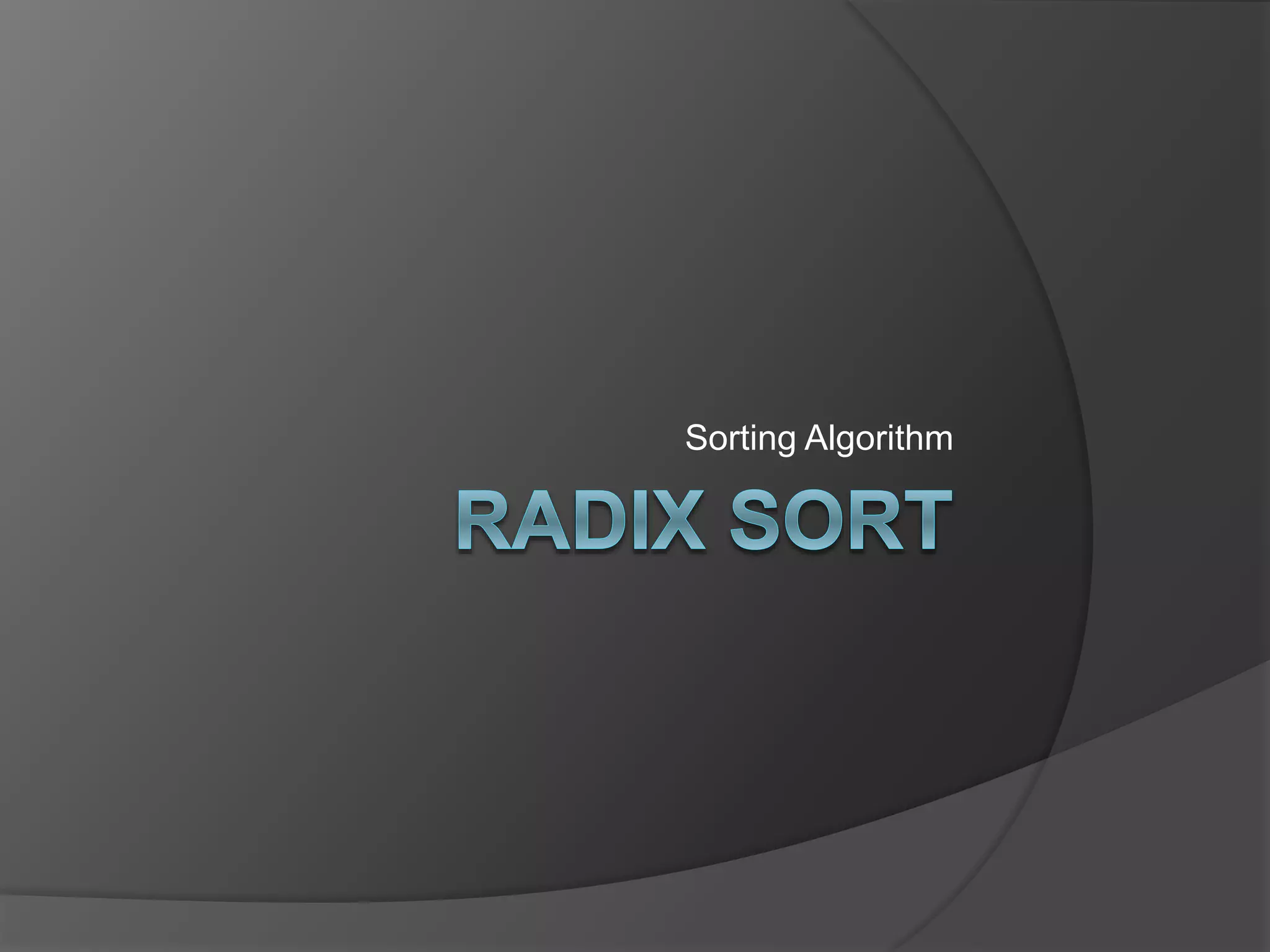 Radix and shell sort | PPT
