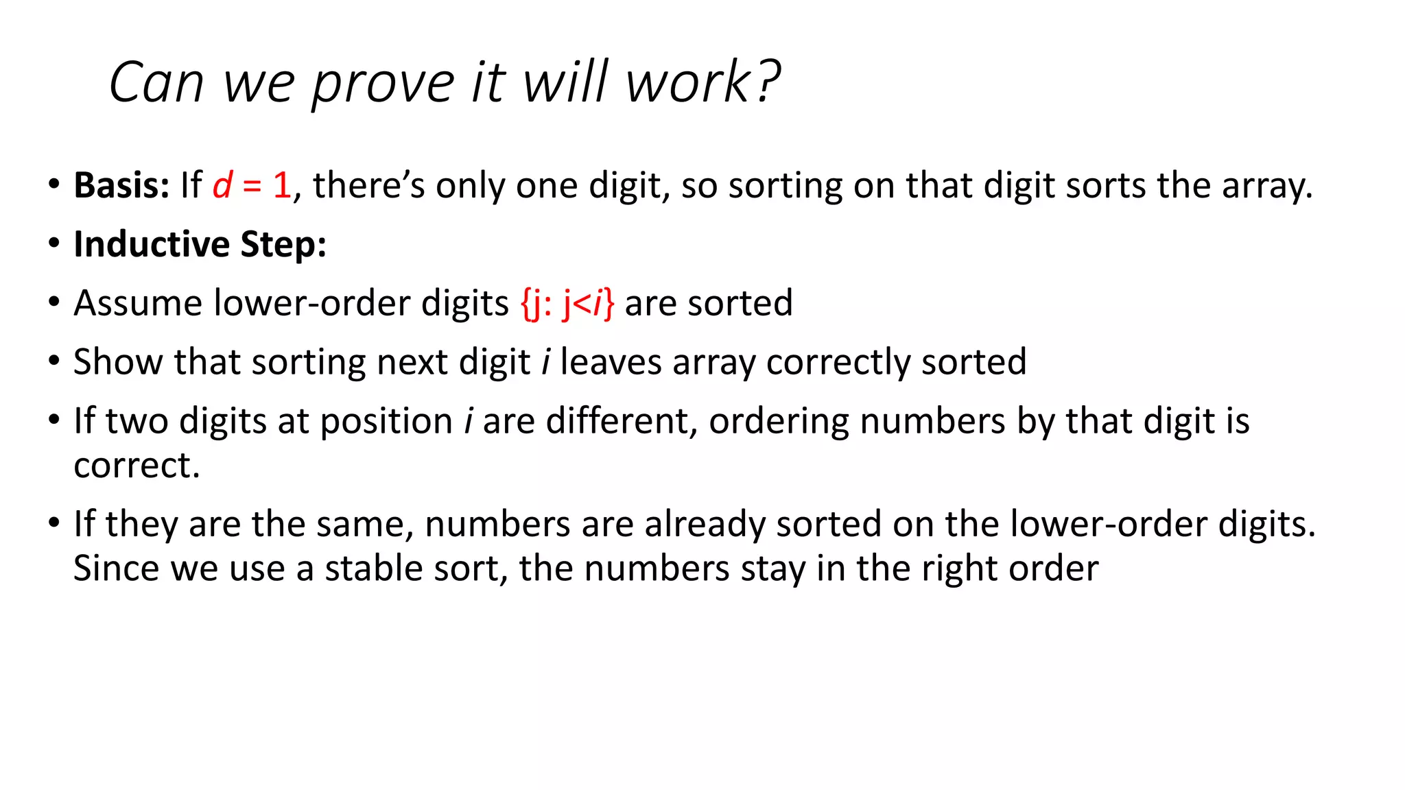 SORTTING IN LINEAR TIME - Radix Sort | PPTX
