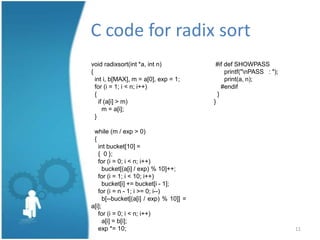 Radix sorting | PPTX