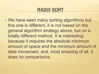 Radix sort presentation | PPTX