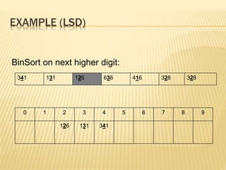Radix sort presentation | PPTX