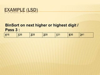 Radix sort presentation | PPTX