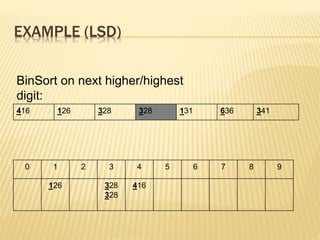 Radix sort presentation | PPTX
