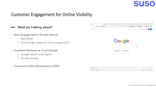 Customer Engagement for Online Visibility
• User Engagement in Google Search
• Rank Brain
• How Google measures Your engag...