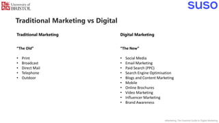 Traditional Marketing vs Digital
eMarketing: The Essential Guide to Digital Marketing
Traditional Marketing Digital Market...