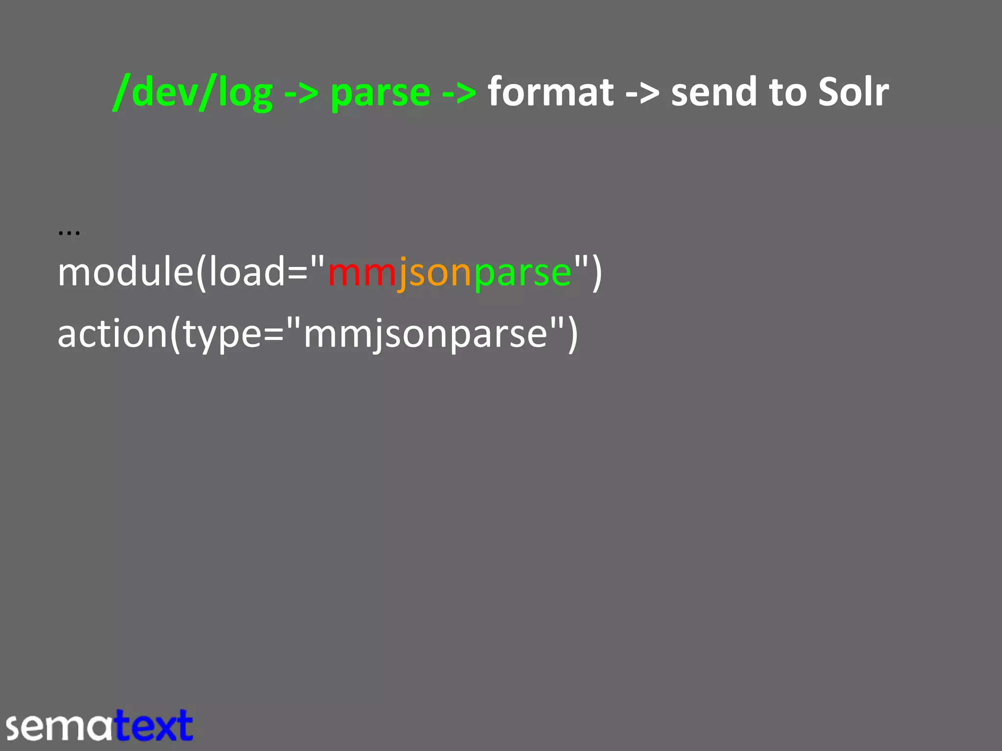 Using Solr to Search and Analyze Logs 