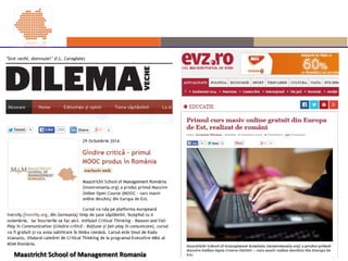 www.msmro.orgwww.msmro.orgMaastricht School of Management RomaniaMaastricht School of Management Romania
 