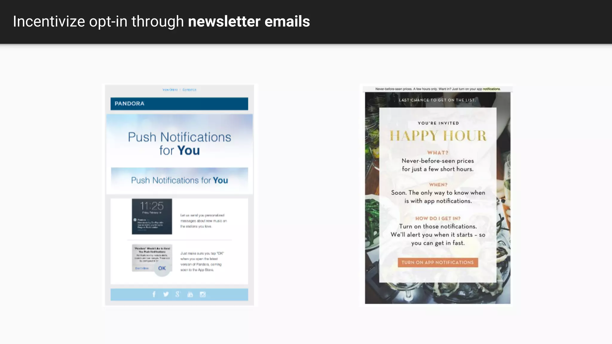 Incentivize opt-in through newsletter emails