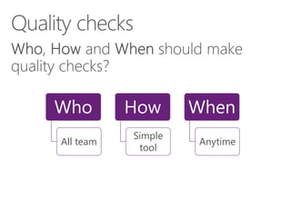 Who
All team

How

When

Simple
tool

Anytime

 
