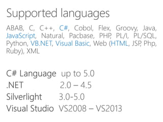 C#

JavaScript
VB.NET Visual Basic

HTML

 