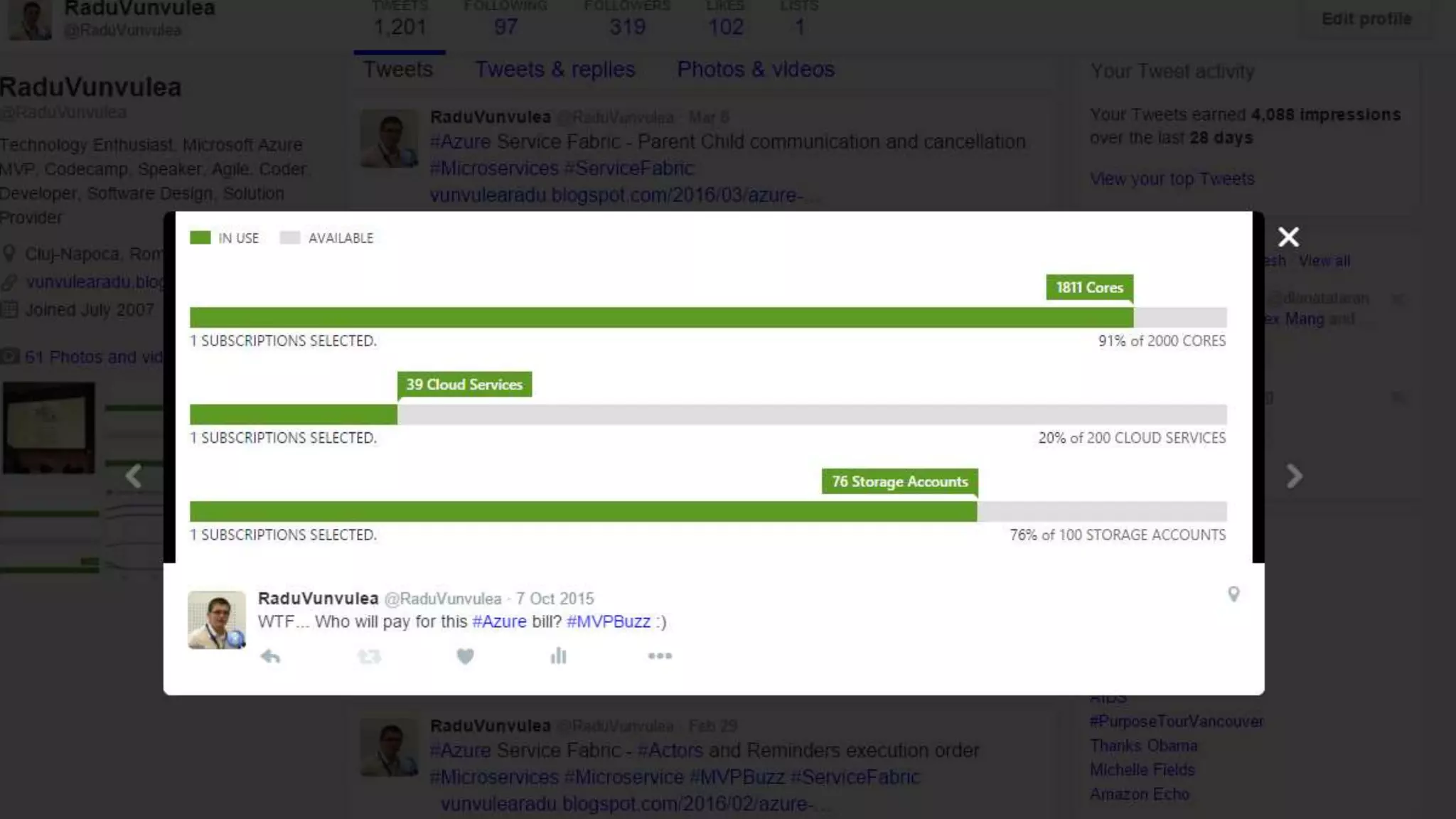 RADU VUNVULEA MCTS MCP BANK HOME AUTOMATION
MVP ENTERPRISE
AUTOMOTIVE PHARMA
LEAN AND AGILE E-COMMERCE
WEB iQuest
AZURE JAVASCRIPT VUNVULEARADU.BLOGSPOT.COM
MOBILE DOTNET @RaduVunvulea
WCF WPF ENTHUSIASTIC
 